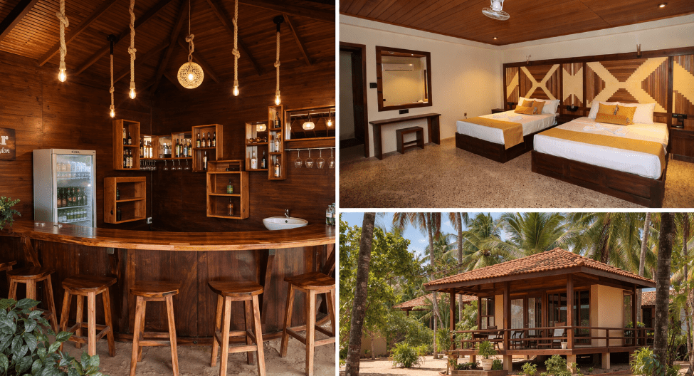Architecture and room style at best hotels in Kalpitiya Sri Lanka